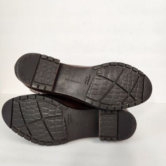 Rockport Lace Up Waterproof Boots Womens Size 7.5 Brown Leather  goth grunge - Picture 8 of 16